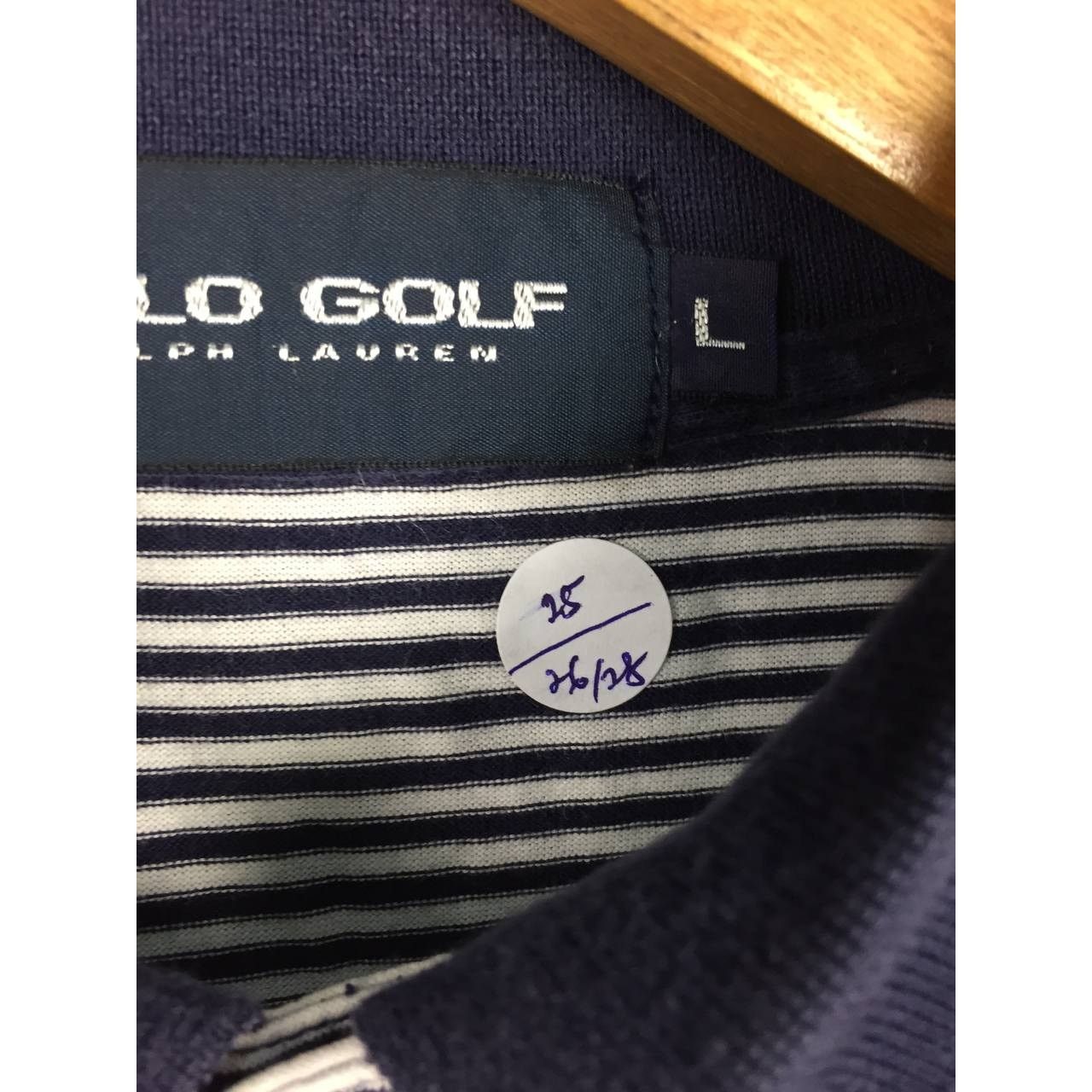 Polo Ralph Lauren × Vintage Vtg Polo Golf Ralph Lauren Small Logo Striped Polo Tee Size US L / EU 52-54 / 3 - 9 Thumbnail