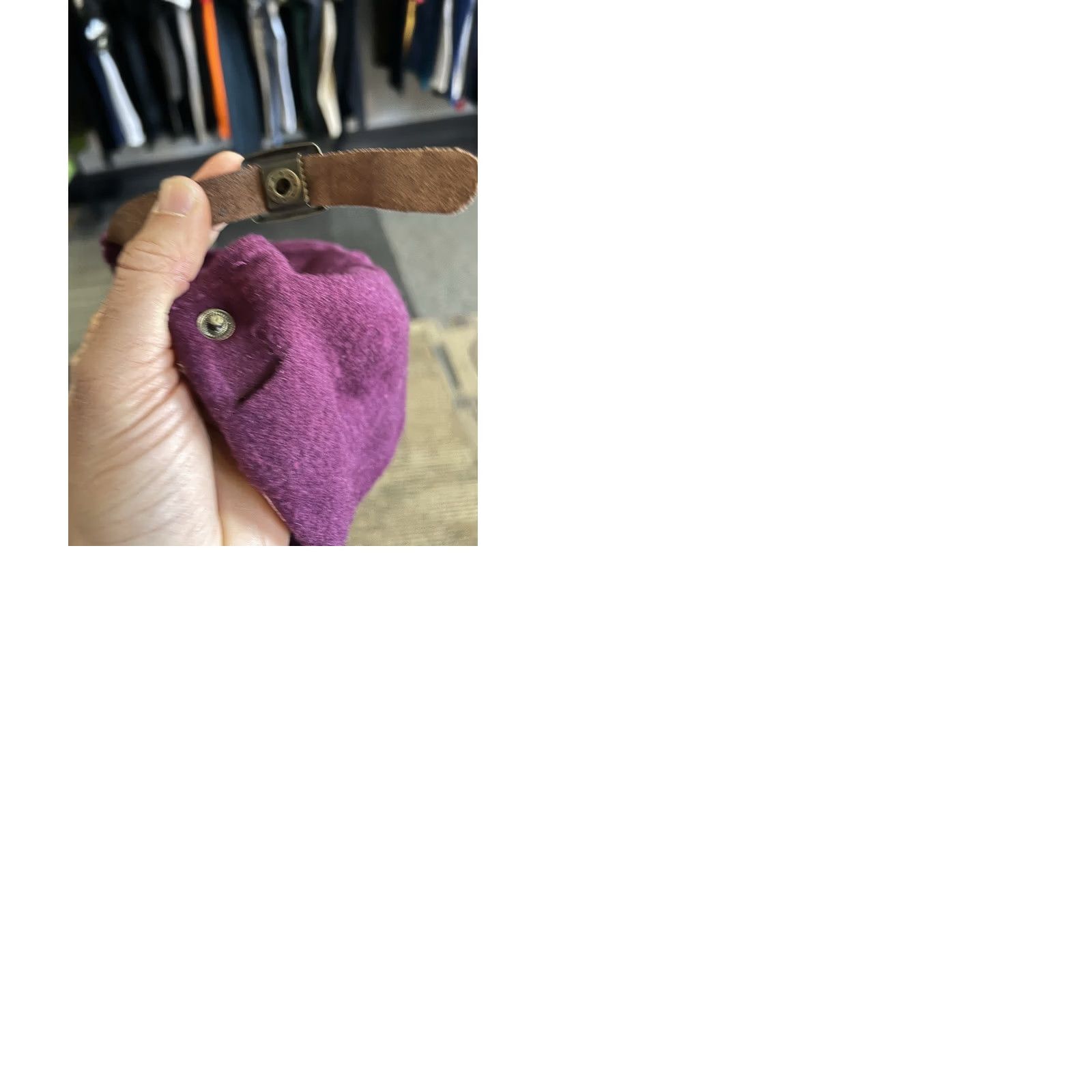 Disney VINTAGE Disney Eeyore Strapback Hat Cap Wool Felt Adult Adjustable Unisex 90s Disney Store Baseball Cap Purple Size ONE SIZE - 10 Thumbnail