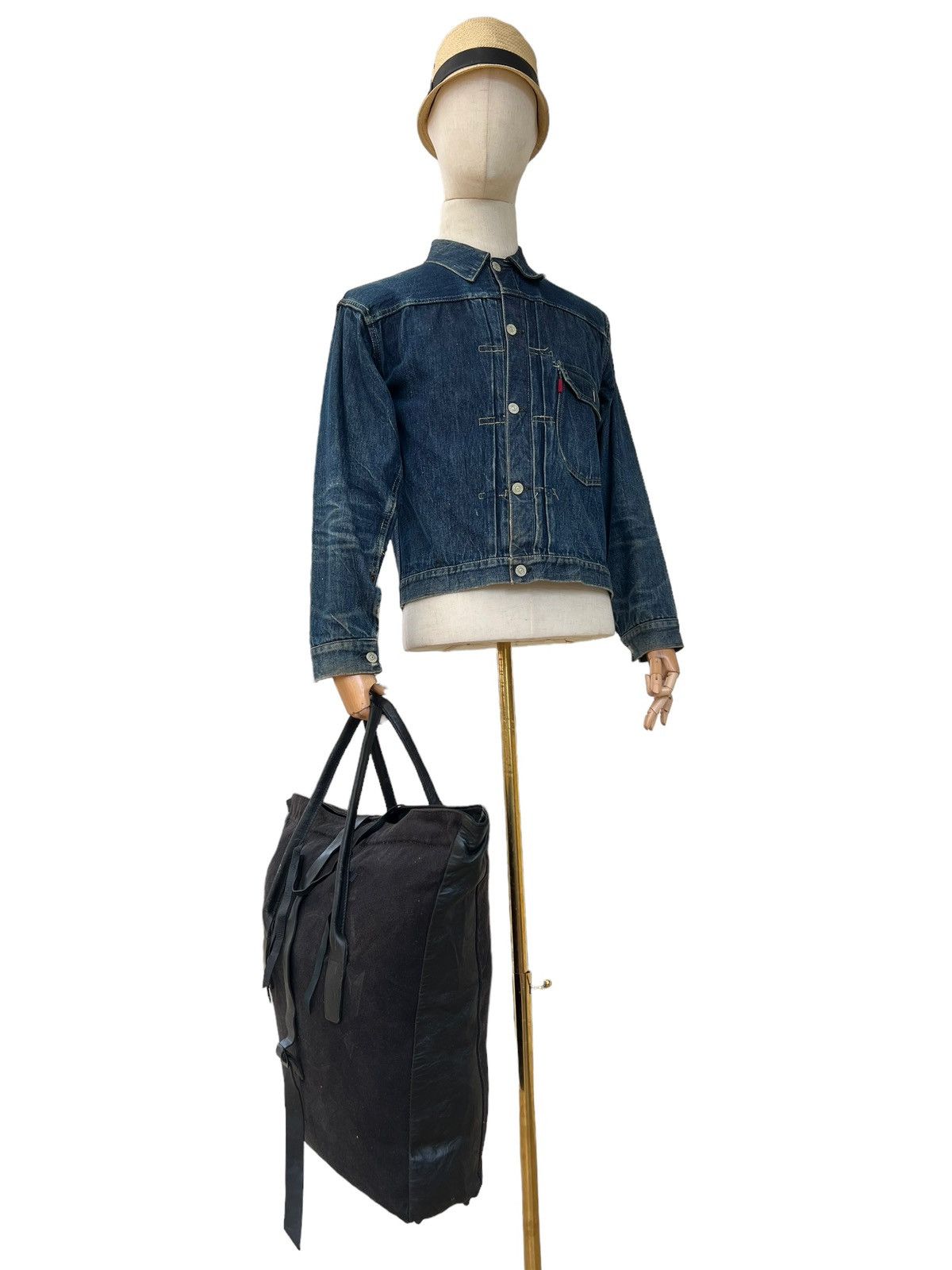 ato Ato Japan Hybrid Leather Cotton Unique Tote Bag Large Size ONE SIZE - 8 Thumbnail