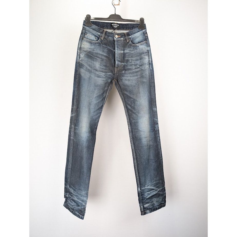 Balenciaga o1rshd1 Normal Fit Pants Organic Japanese Twill in Blue Size US 28 / EU 44 - 1 Thumbnail