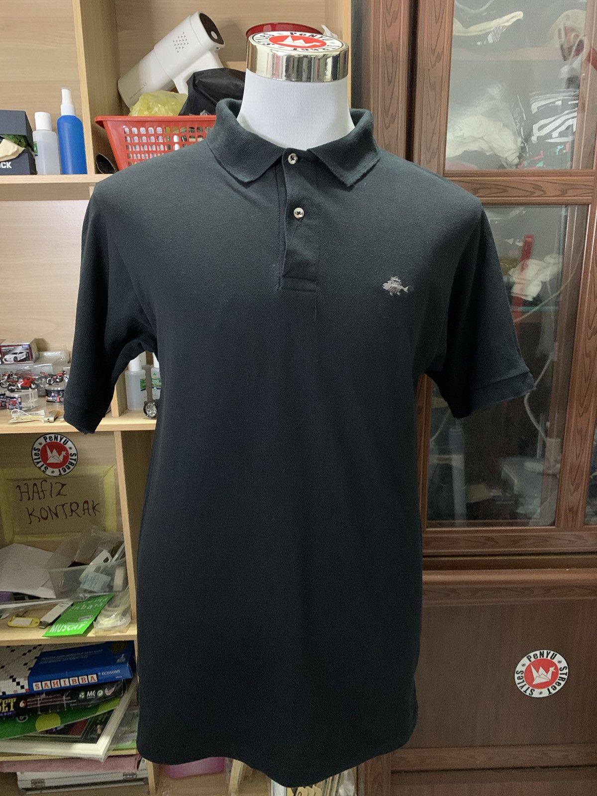 Other Vintage BRONZE AGE Black polo shirt Size US L / EU 52-54 / 3 - 1 Thumbnail