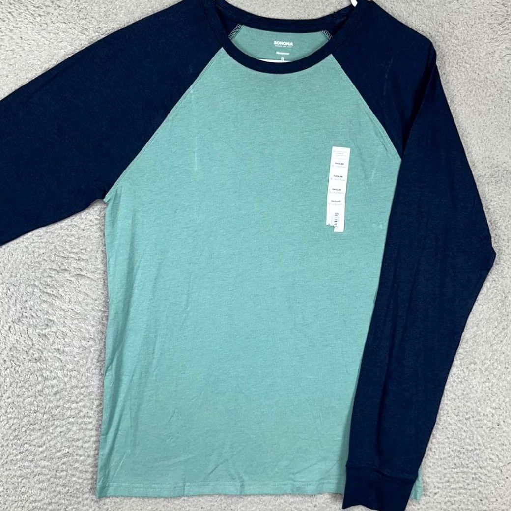 Vintage VINTAGE Sonoma Pullover Shirt Mens Small Blue Green Sleepwear Long Sleeve Crewneck NEW Size US S / EU 44-46 / 1 - 2 Thumbnail