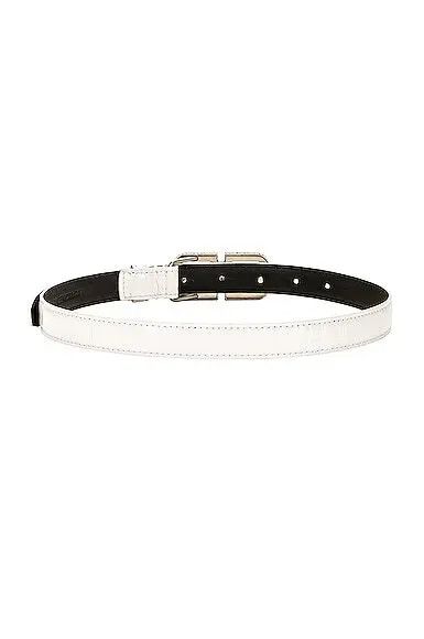 Balenciaga o1s1rm1024 Size: 75 / BB Hourglass Thin Belt in Optic White Size ONE SIZE - 2 Thumbnail