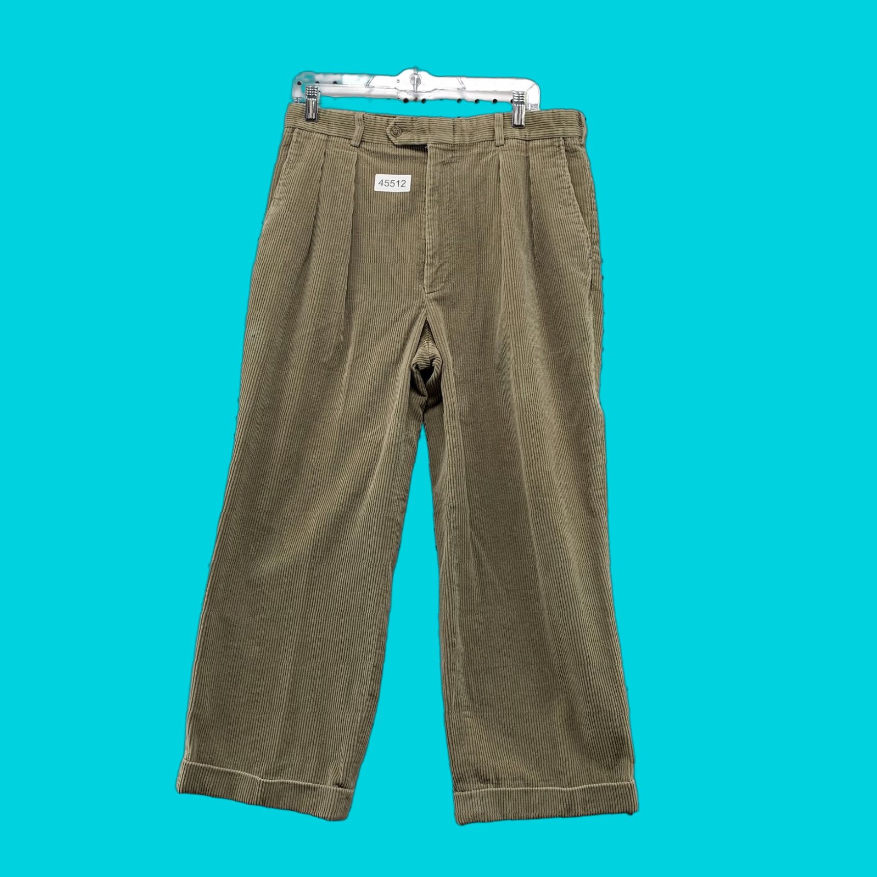 Vintage VINTAGE L.L. Bean Pants Corduroy Mens 32x25 Beige Cuffed USA 80s 90s Skateboard Mens Size US 32 / EU 48 - 1 Thumbnail