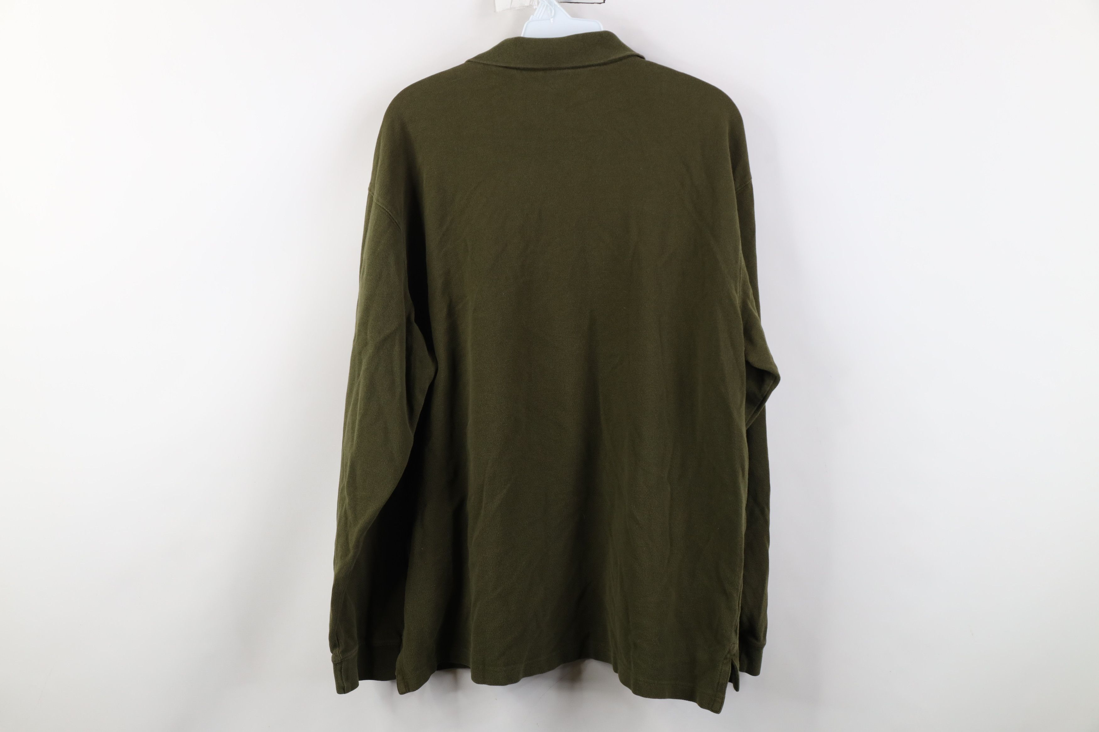 Eddie Bauer Vintage 90s Eddie Bauer Long Sleeve Polo Shirt Army Green Size US L / EU 52-54 / 3 - 11 Thumbnail