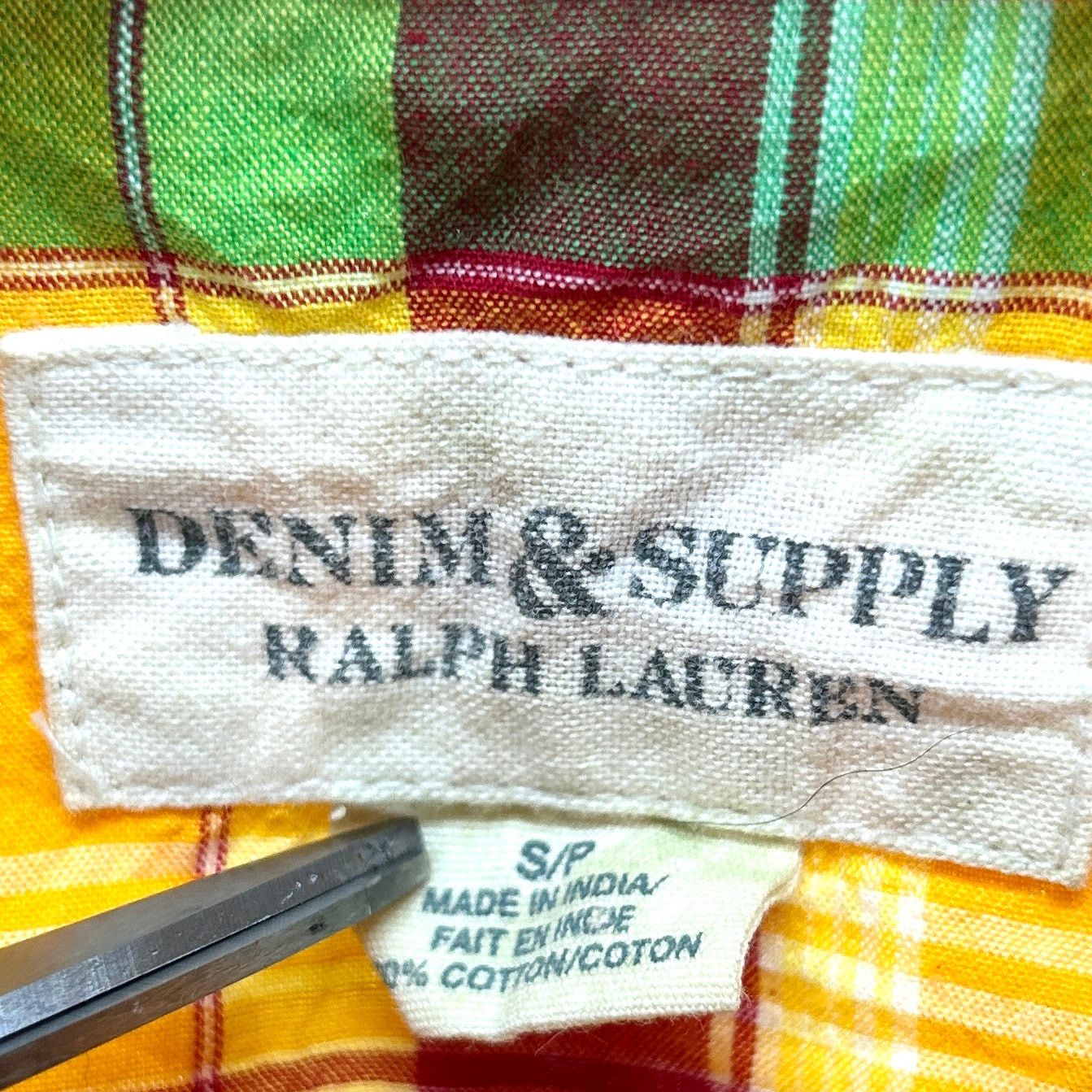 Denim & Supply Ralph Lauren Yellow Plaid 100% Cotton Western Shirt Size S / US 4 / IT 40 - 6 Thumbnail