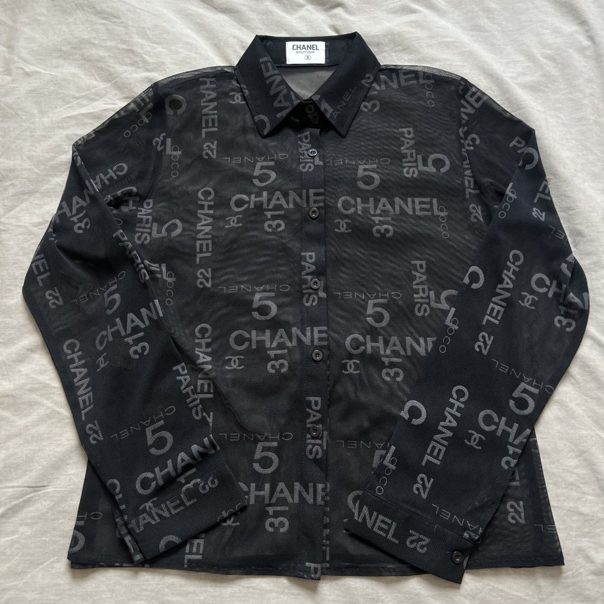 Chanel Vtg Chanel Printed see through shirt Size M / US 6-8 / IT 42-44 - 1 Thumbnail