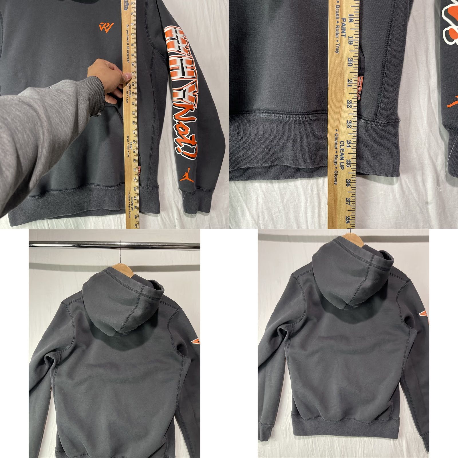 Jordan Brand Air Jordan Hoodie Mens S Gray Graphic Print Why Not Russell Westbrook Fleece City Sports Retro Player Logo Pullover Size US S / EU 44-46 / 1 - 9 Thumbnail