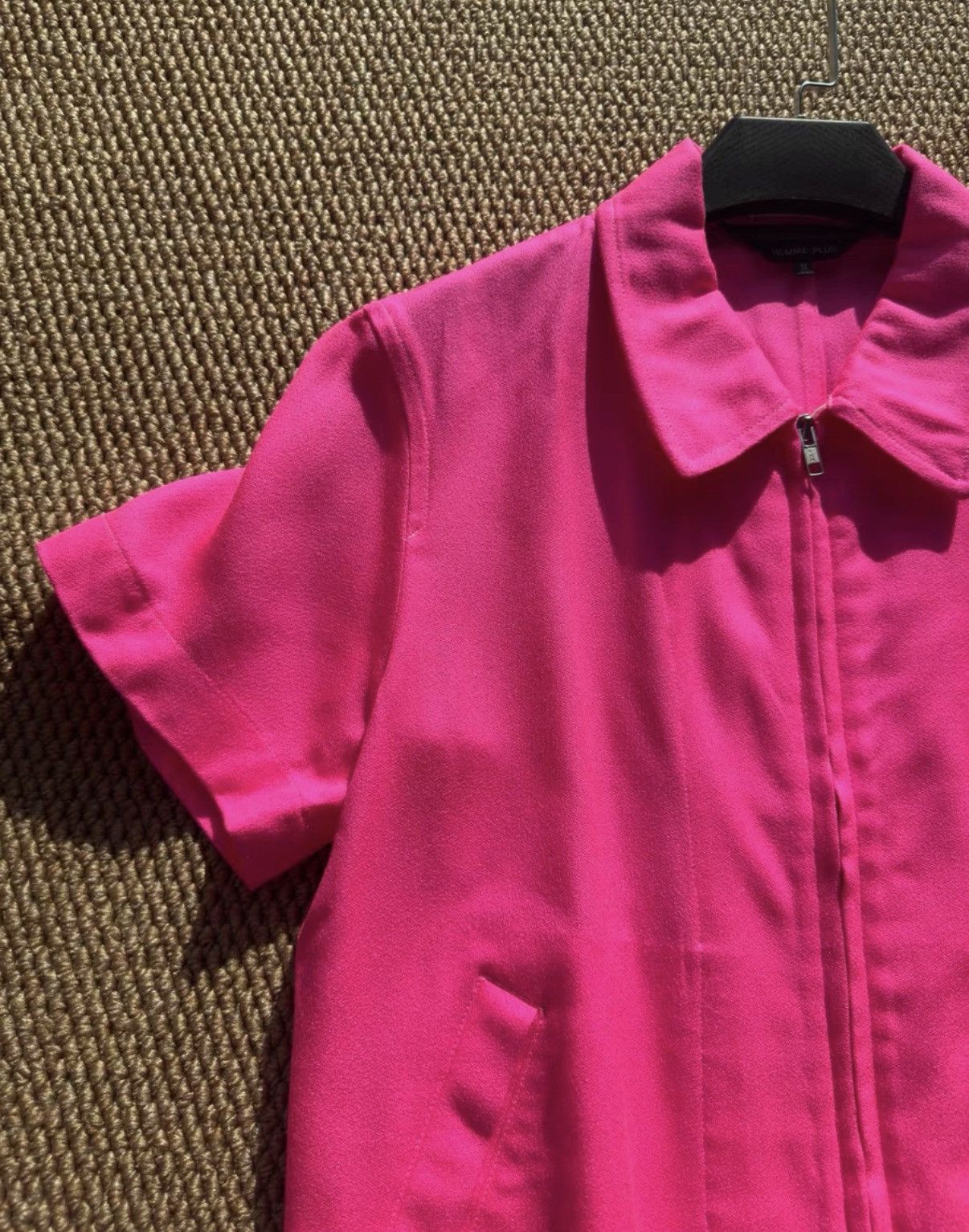 Comme des Garcons Homme Plus Comme des Garçons Homme Plus Runway Neon Pink Zip Shirt K23 Size S / US 4 / IT 40 - 2 Thumbnail