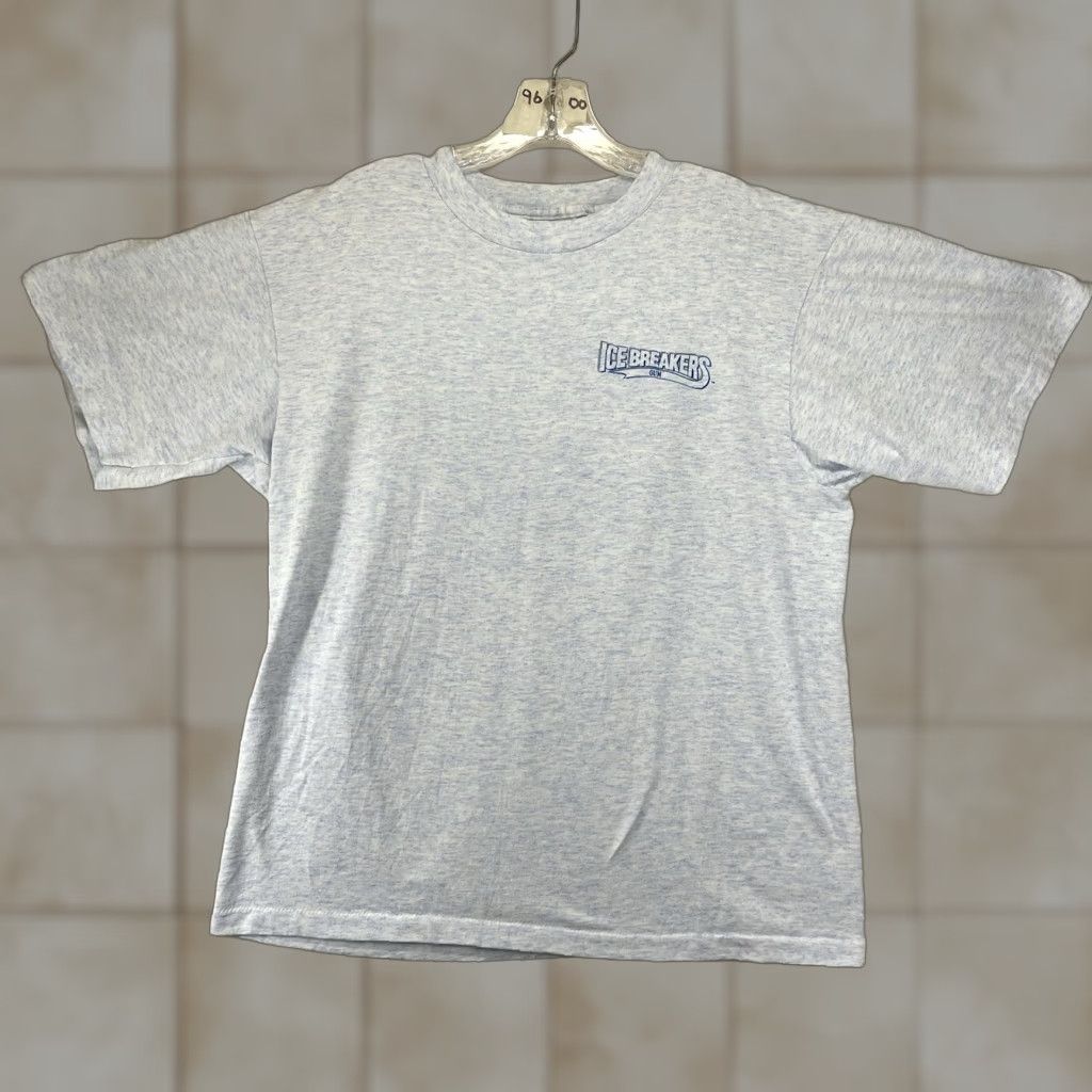 Doublet VINTAGE Ice Breakers Gum Shirt Made In USA Single Stitch Double Sided L | Nabisco T-Shirt | Men’s Cotton 1990s Blue Short Sleeve Crew Neck Adult L Size US L / EU 52-54 / 3 - 1 Thumbnail
