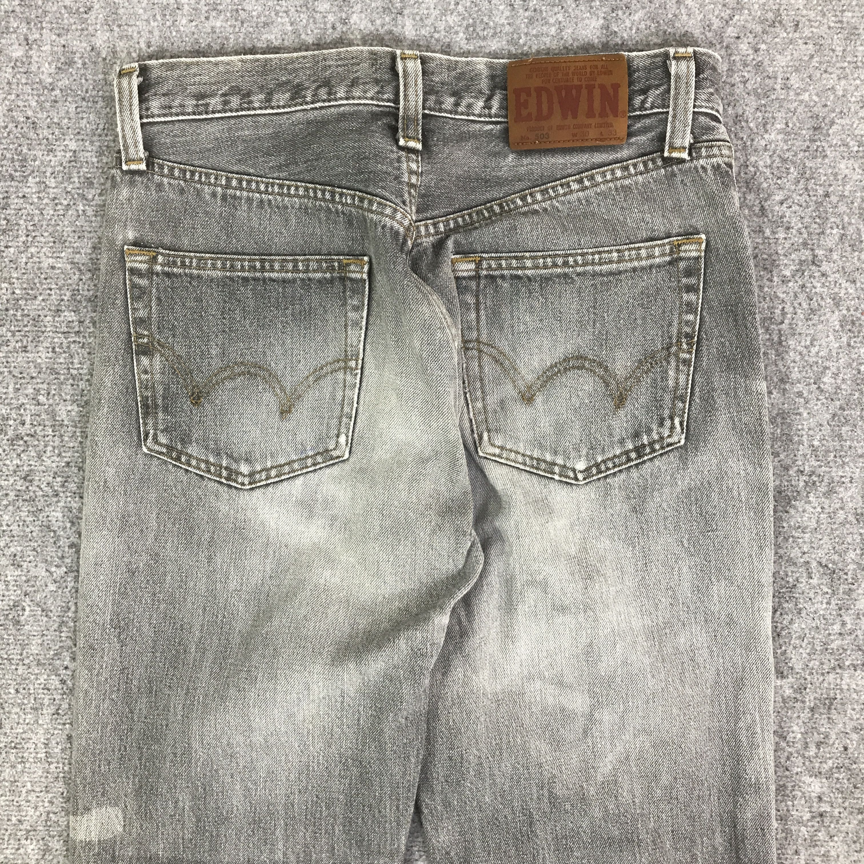 Edwin EDWIN BLACK FADED DENIM LIGHT PANTS K74B16 Size US 30 / EU 46 - 5 Thumbnail