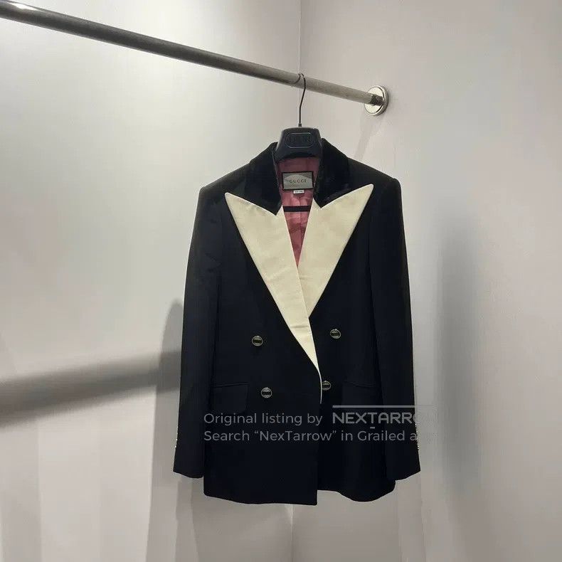 Gucci Gucci Contrast colour stitching double-breasted suit jacke Size XS / US 0-2 / IT 36-38 - 1 Thumbnail