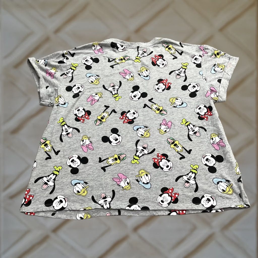 Disney Disney Mickey Mouse Graphic T-Shirt Womens 2X Gray Crew Neck Short Sleeve Tee Top Size XXL / US 16-18 / IT 52-54 - 1 Thumbnail