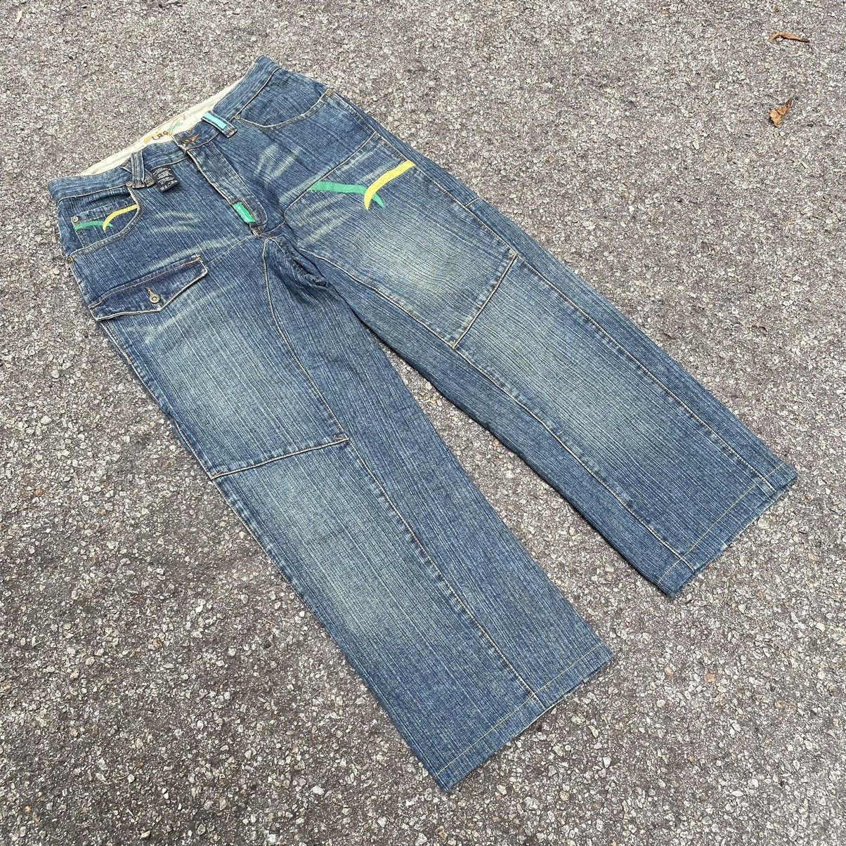 LRG Baggy Jeans LRG Wide Leg Embroidered Skater Jnco Size US 32 / EU 48 - 2 Thumbnail