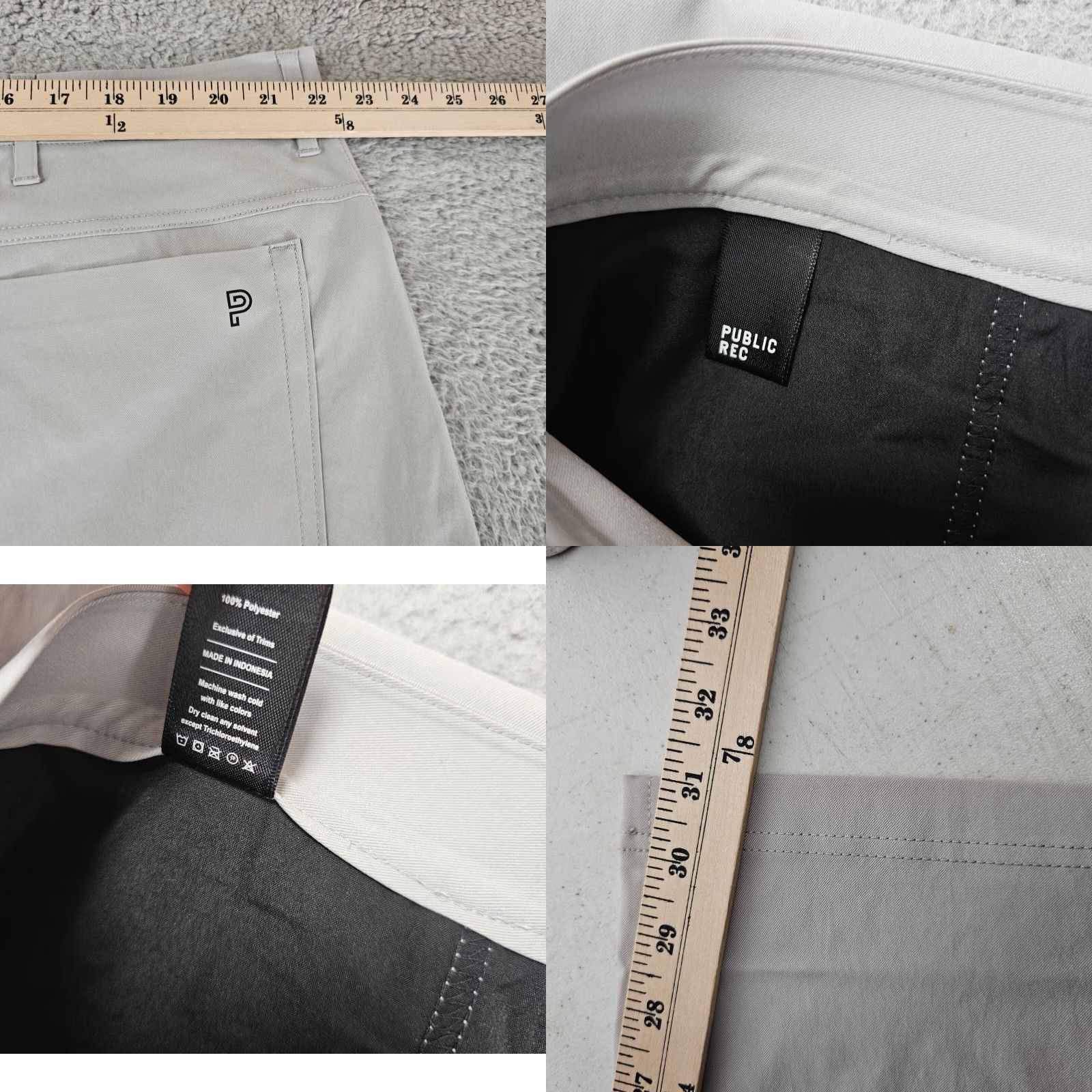 Vintage Public Rec Pants Mens 44x31 Grey Straight Chino Workday Pant Regular Size US 44 / EU 60 - 8 Thumbnail