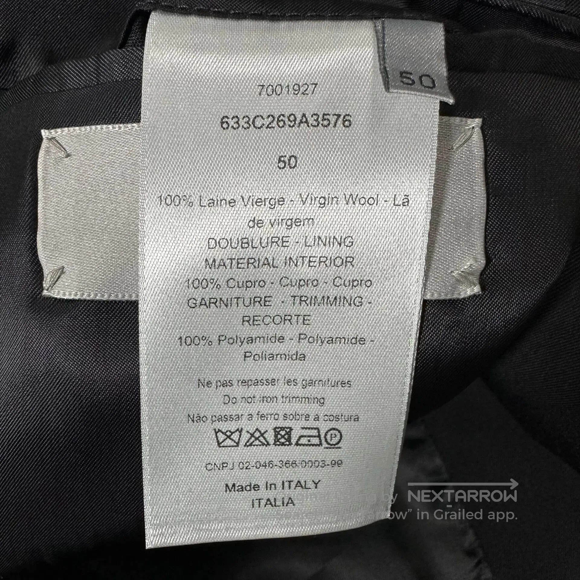 Dior Dior Homme Wool Suit Jacket with Red Stripes. Size US M / EU 48-50 / 2 - 5 Thumbnail