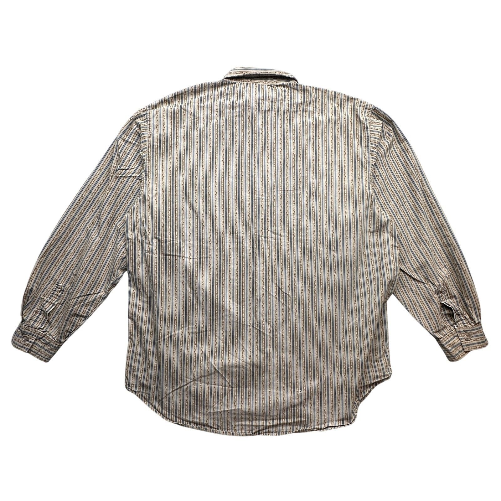 Guess Vintage Guess Striped Button Long Sleeve Shirt Large Blue Size US L / EU 52-54 / 3 - 7 Thumbnail