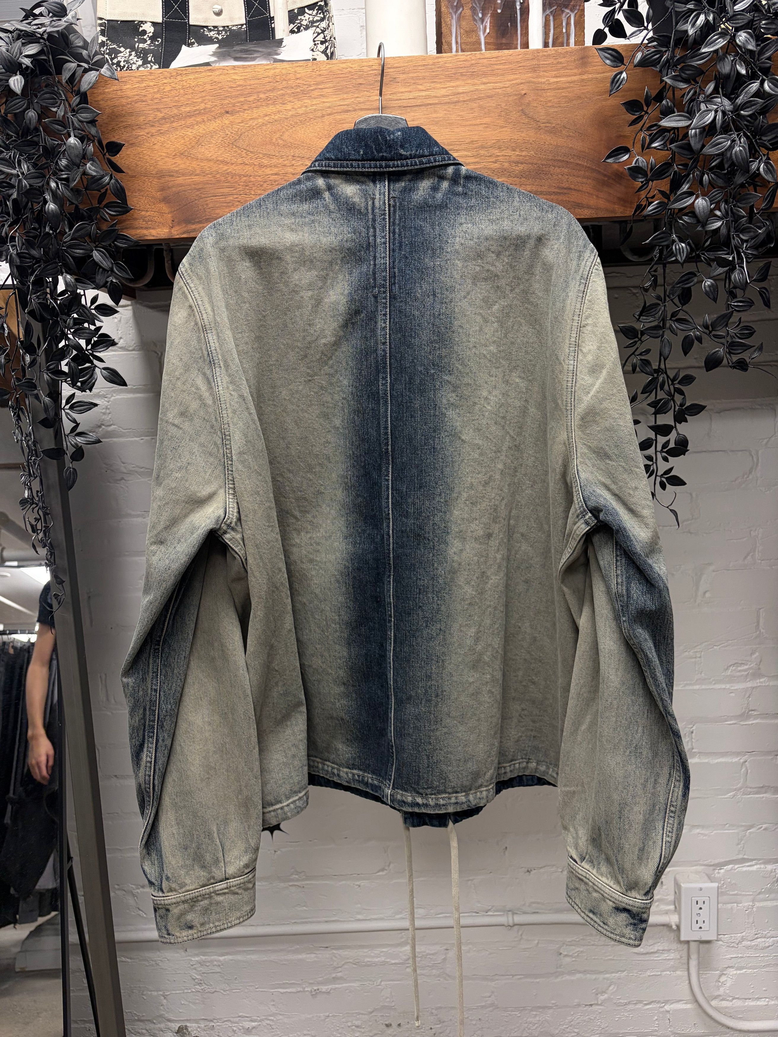Rick Owens Rick Owens DRKSHDW Mineral/Pearl Degrade Button Snap Denim Jacket Size US XL / EU 56 / 4 - 5 Thumbnail