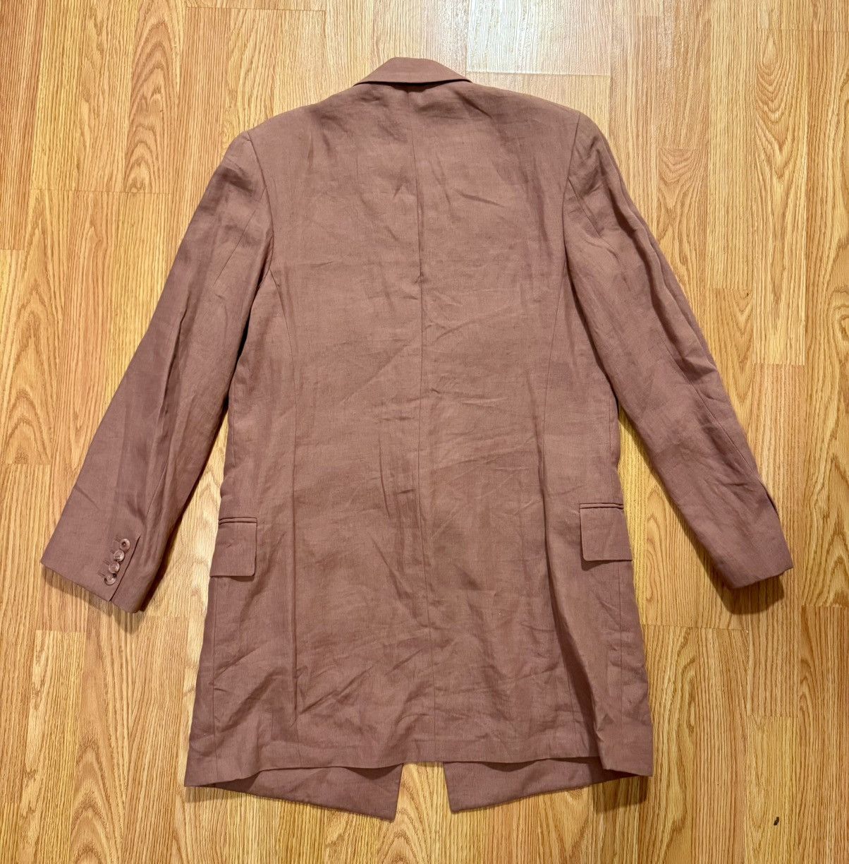 Paul Smith Paul Smith Double Breasted Pink Linen Blazer Runway Style Size 38L - 3 Thumbnail