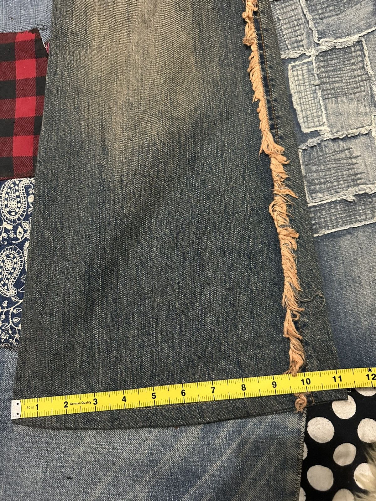 Tornado Mart Tornado Mart Distressed Denim Flared Frayed Jeans Size US 33 - 21 Thumbnail