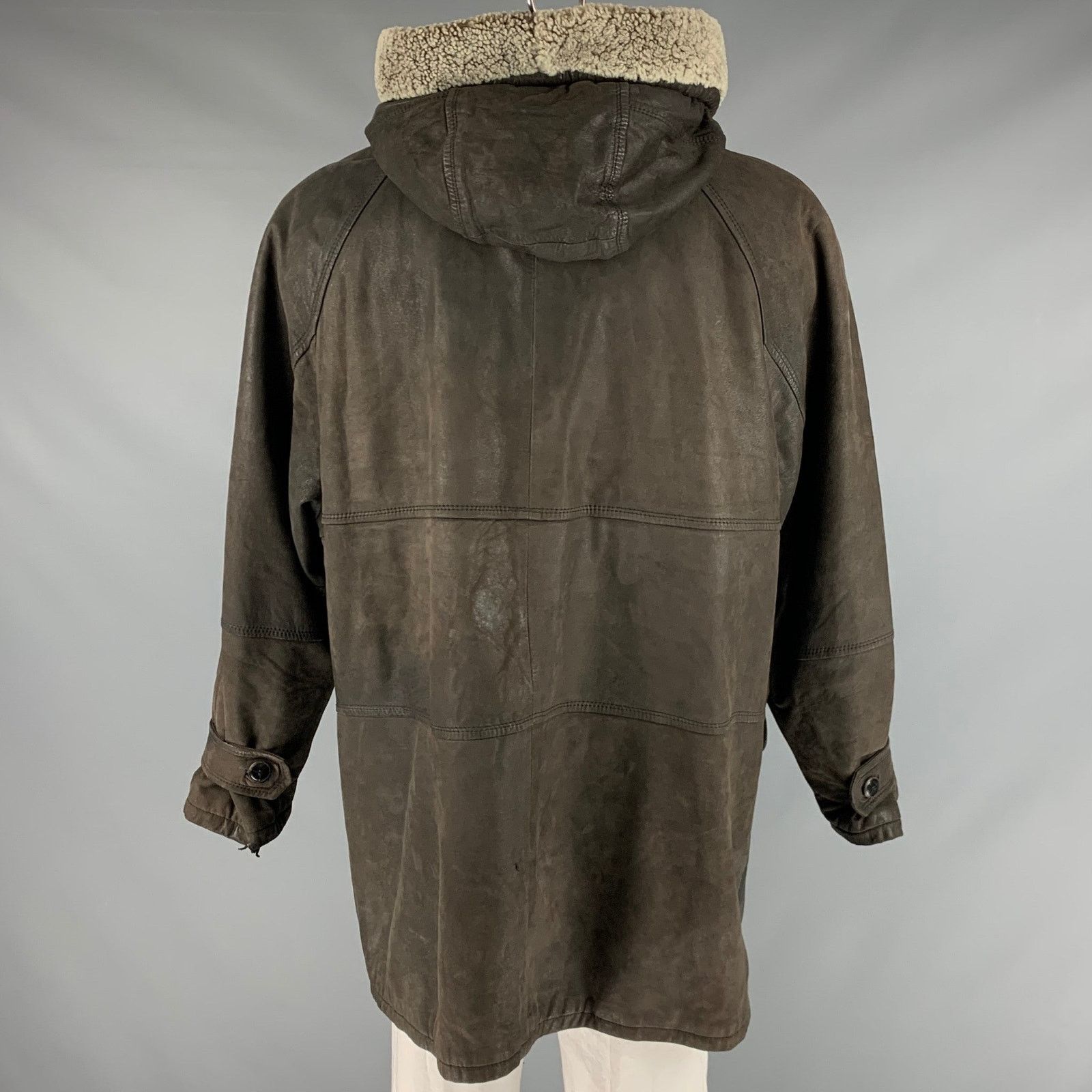 Bally BALLY Size 48 Grey Green Leather Nautical Coat Size US XXL / EU 58 / 5 - 3 Thumbnail