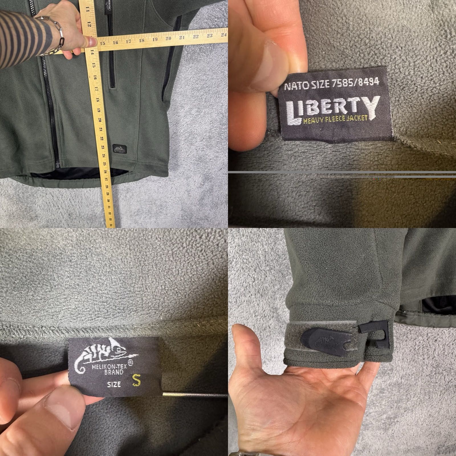 Vintage Helikon-Tex Liberty Heavy Fleece Jacket S Combat Military Green Tech Tactical Size US S / EU 44-46 / 1 - 8 Thumbnail