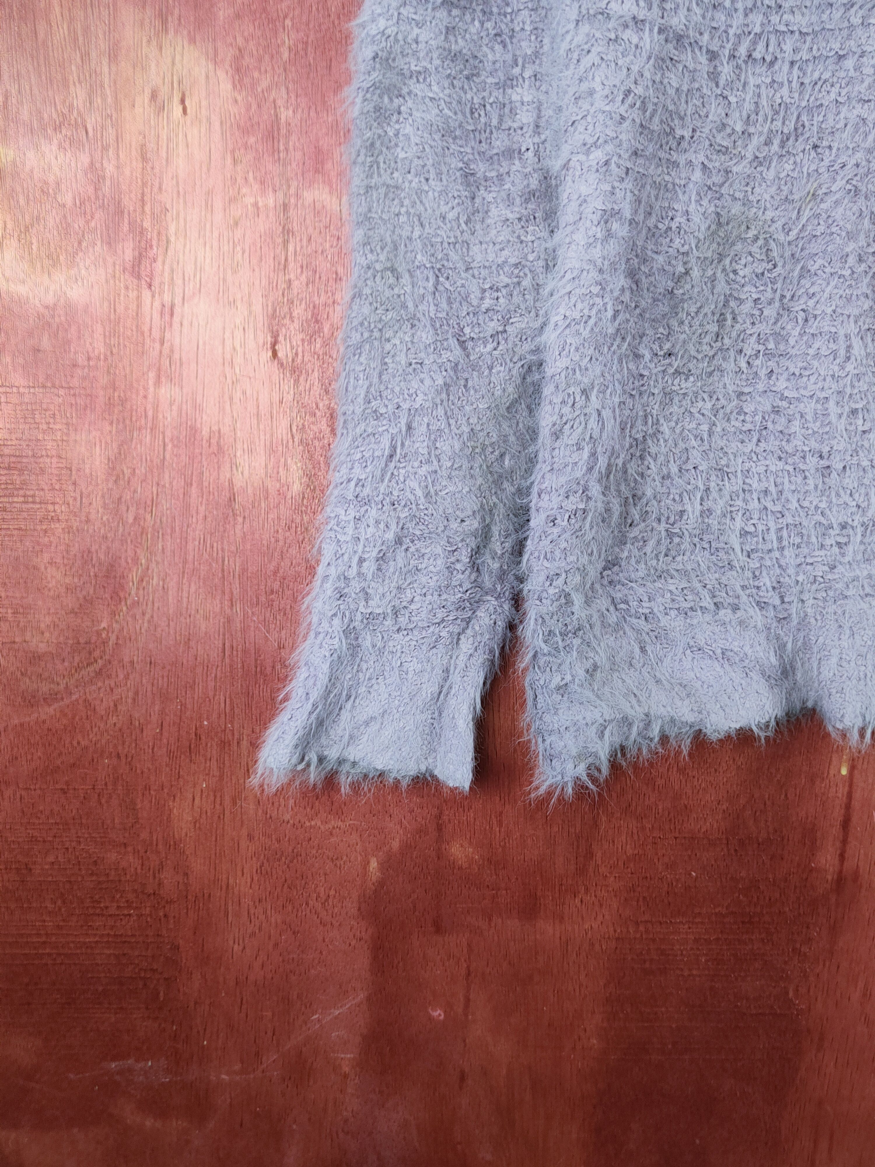 Homespun Knitwear × Japanese Brand Back Number Purple Shag Shaggy Fur Mohair Knitwear #S1920 Size L / US 10 / IT 46 - 4 Thumbnail