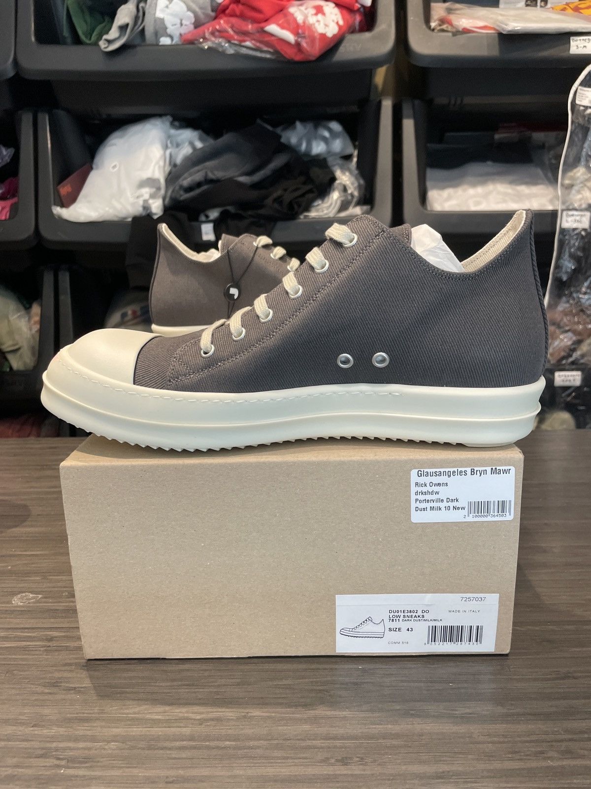 Rick Owens Drkshdw Rick Owens Drkshdw Dark Dust Milk Size US 10 / EU 43 - 2 Thumbnail