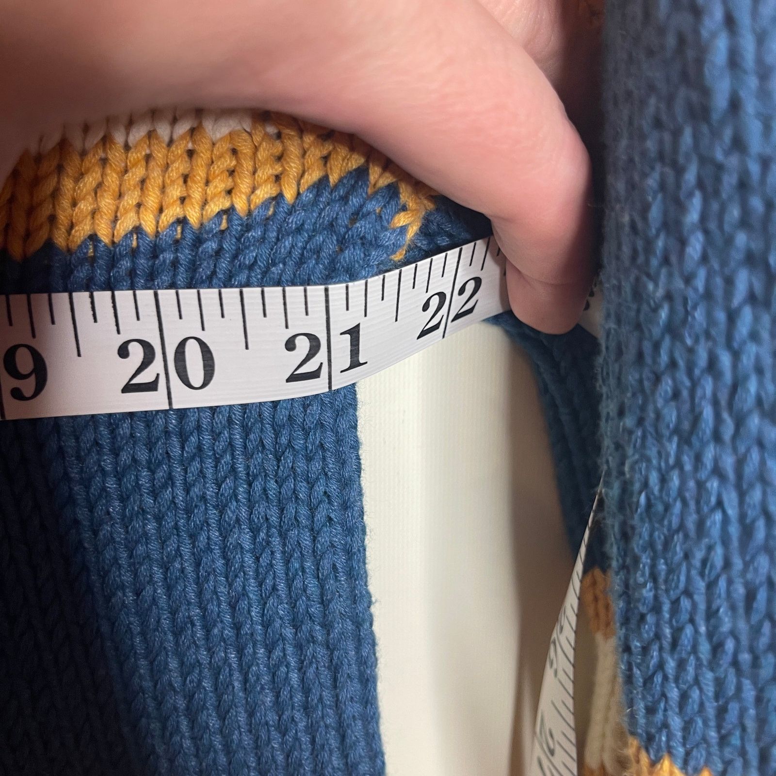 Linder Linder heavy chunky knit yellow Blue Crewneck sweater M Size US M / EU 48-50 / 2 - 3 Thumbnail