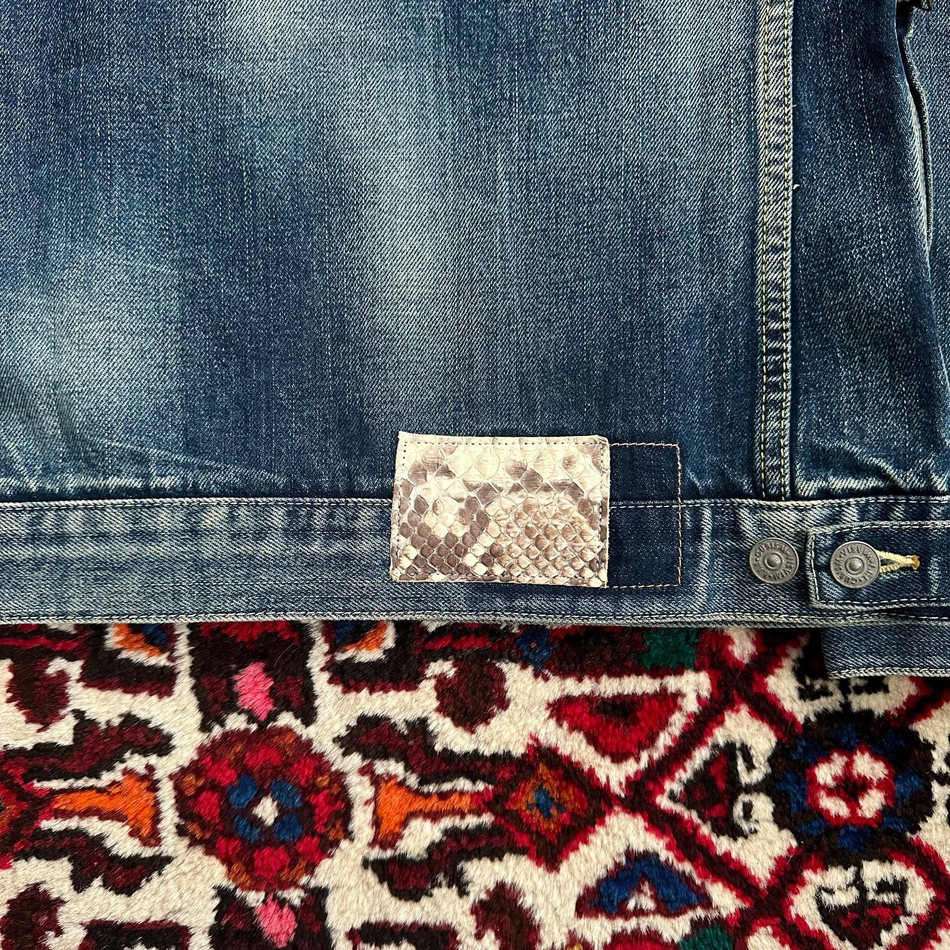 Visvim visvim 101 11aw snake skin ochre 3 denim jacket Size US L / EU 52-54 / 3 - 6 Thumbnail