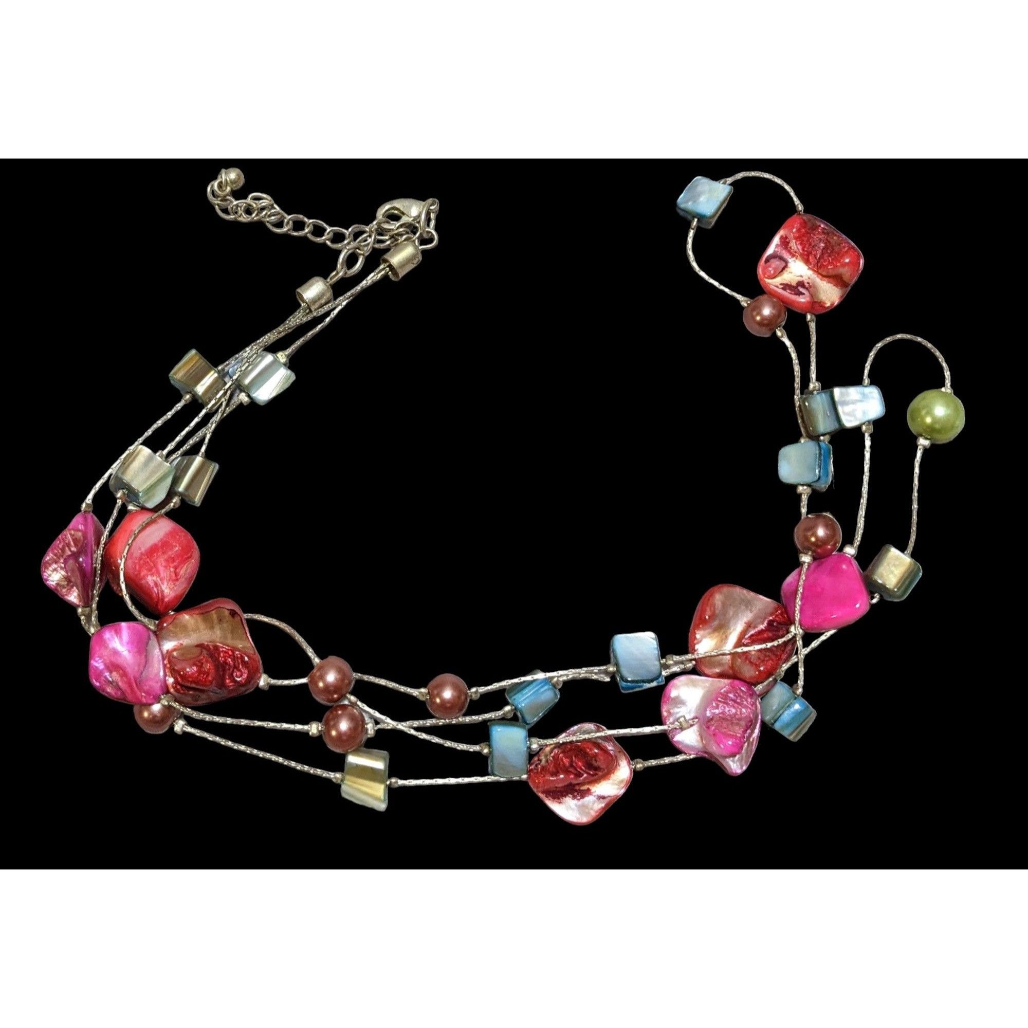 Other Rainbow Multilayer Shell Pearl Beaded Necklace Size ONE SIZE - 2 Thumbnail