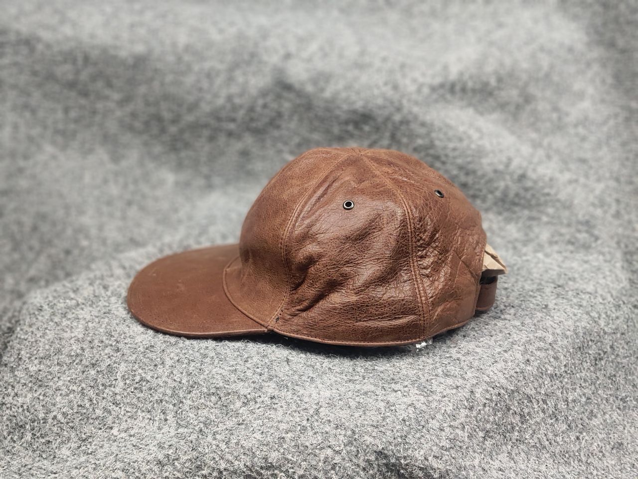 Vintage Vintage Brown Genuine Leather Baseball hat Design cap Unisex Size ONE SIZE - 7 Thumbnail