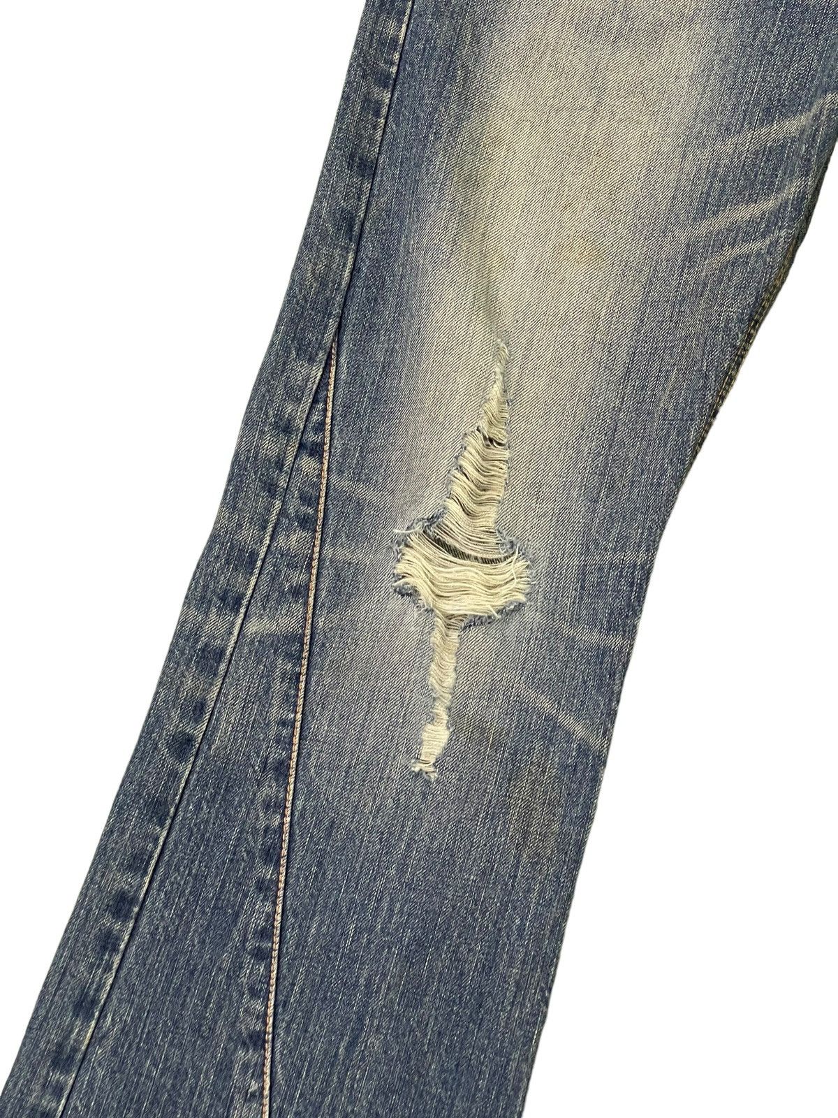 Edwin Flare Jeans Edwin Japan Faded Distres Low Rise Boot Cut 8🟦5 Size US 30 / EU 46 - 6 Thumbnail