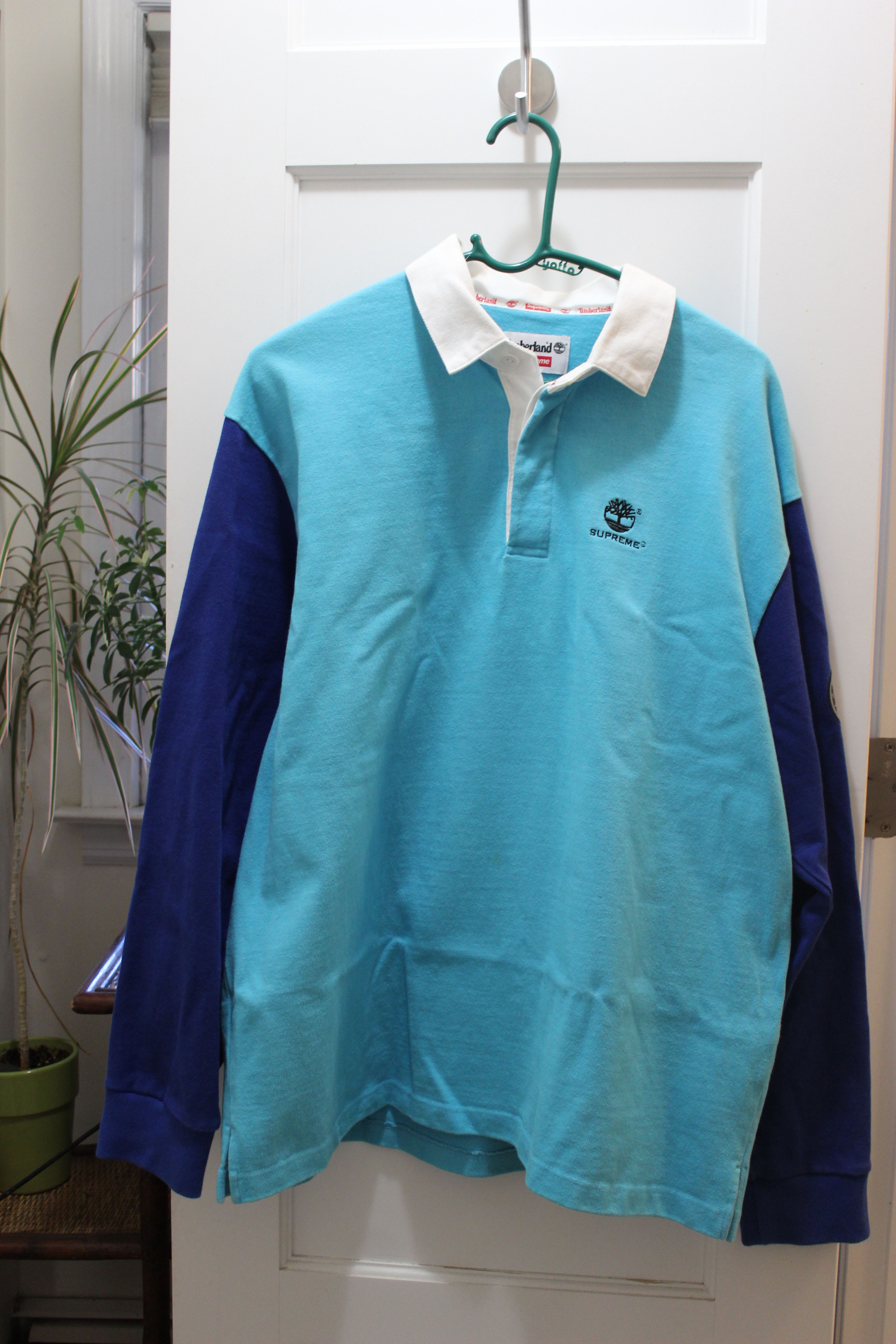 Supreme Supreme Cursive Polo Light Blue | Grailed