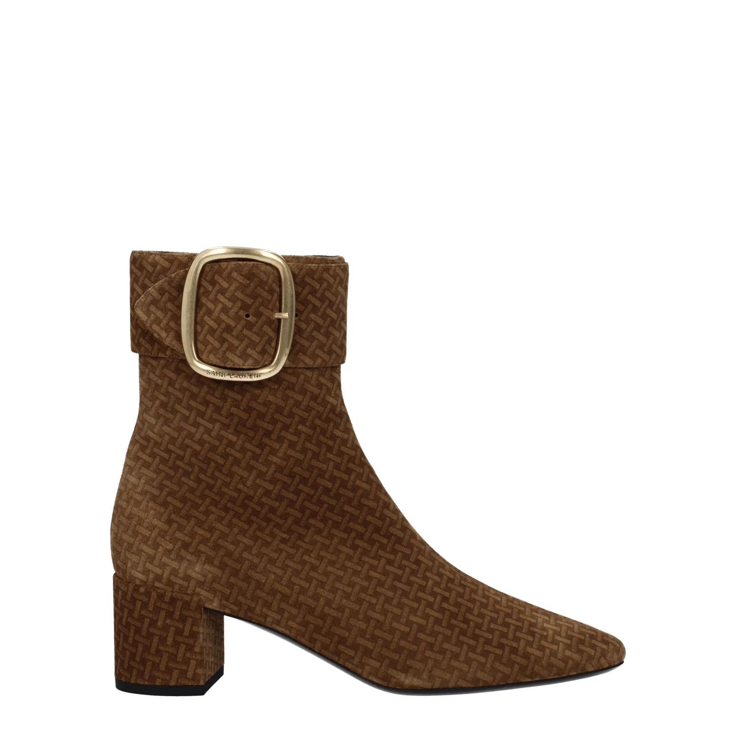 Saint Laurent Paris ob1o1e1124 Suede Ankle Boots in Brown Size US 6.5 / IT 36.5 - 1 Thumbnail