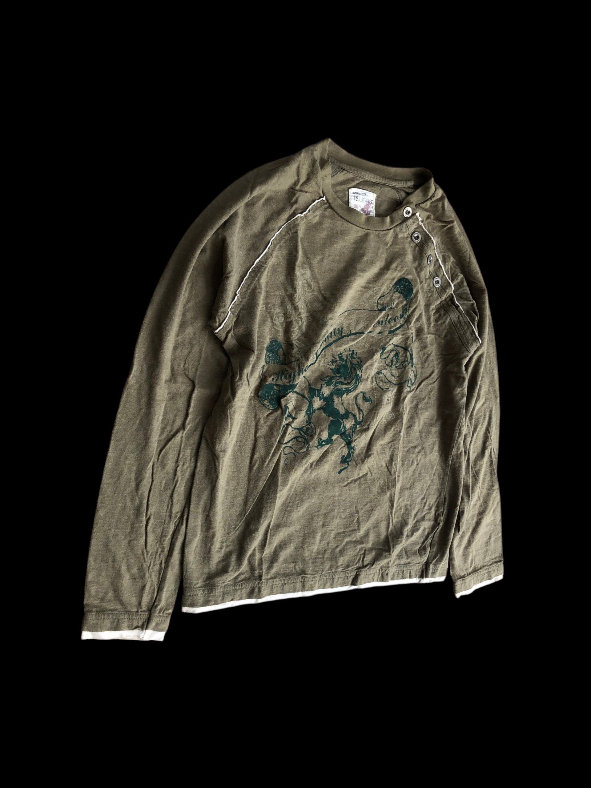 If Six Was Nine 2000s Double Layer Tbj Asymmetrical Vkei Style Y2k Size US M / EU 48-50 / 2 - 2 Thumbnail
