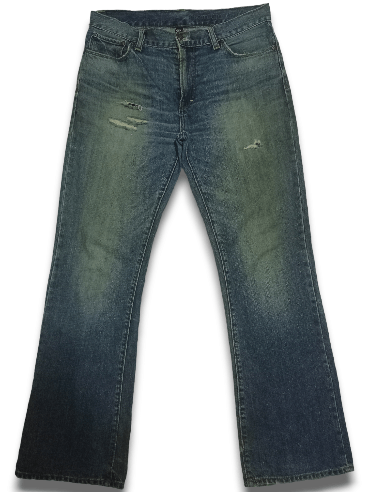 Gap Vintage Gap Premium Mud Wash Flares Style Distressed Jeans Size US 32 / EU 48 - 3 Thumbnail