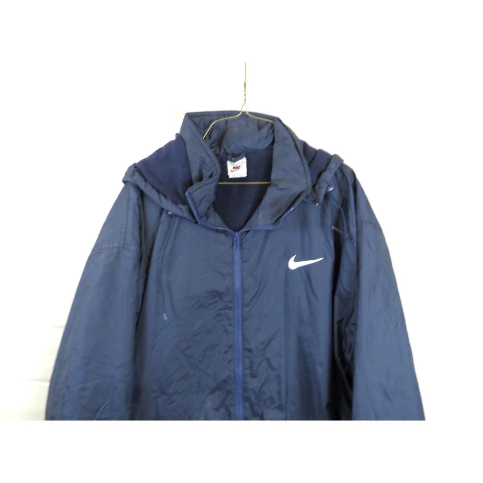 Nike VTG 1990s Nike Swoosh Black Nylon Coat Jacket Men L Size US L / EU 52-54 / 3 - 3 Thumbnail
