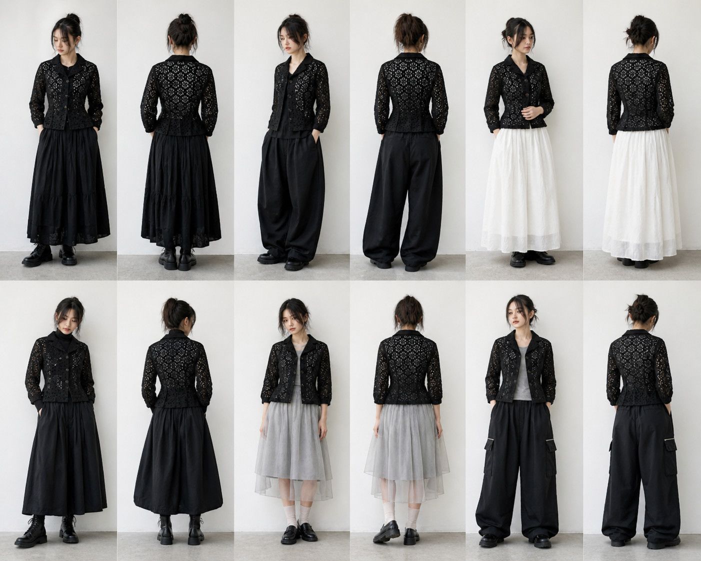 Comme des Garcons COMME des GARCONS - Floral Lace Cropped Shirt Jacket Blazer Size M / US 6-8 / IT 42-44 - 7 Thumbnail