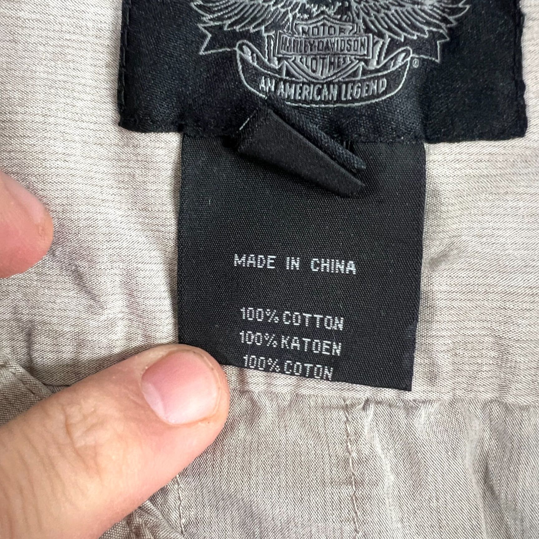 Harley Davidson Harley Davidson Motor Clothes Men's Button Down Short Sleeve Shirt 3XL Collared Tan Cotton Polyester Big & Tall Pockets Logo Size US XXL / EU 58 / 5 - 5 Thumbnail