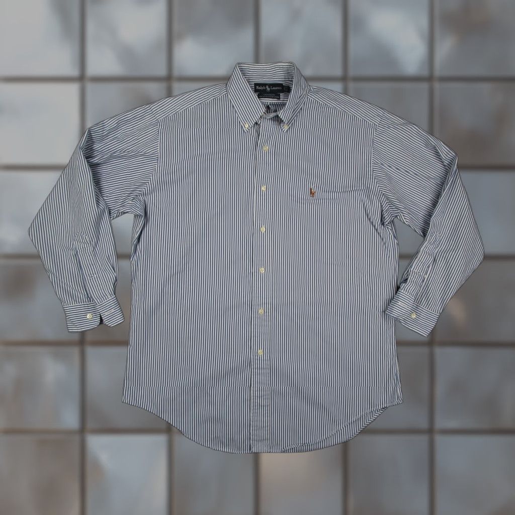 Ralph Lauren VINTAGE Ralph Lauren Yarmouth Shirt Mens 15.5 32 Stripe Button Down Oxford 90s Size US XS / EU 42 / 0 - 1 Thumbnail