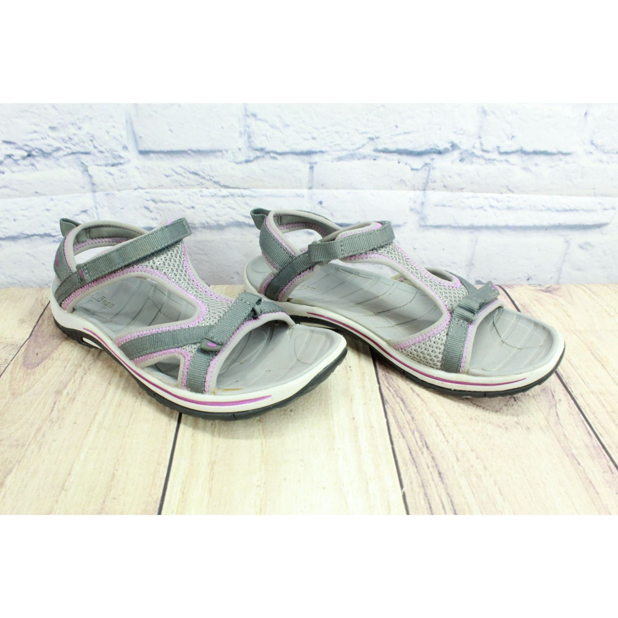L.L. Bean LL Bean Nylon Hook & Loop Adjustable Strap Sports Sandals Size US 7 / IT 37 - 3 Thumbnail