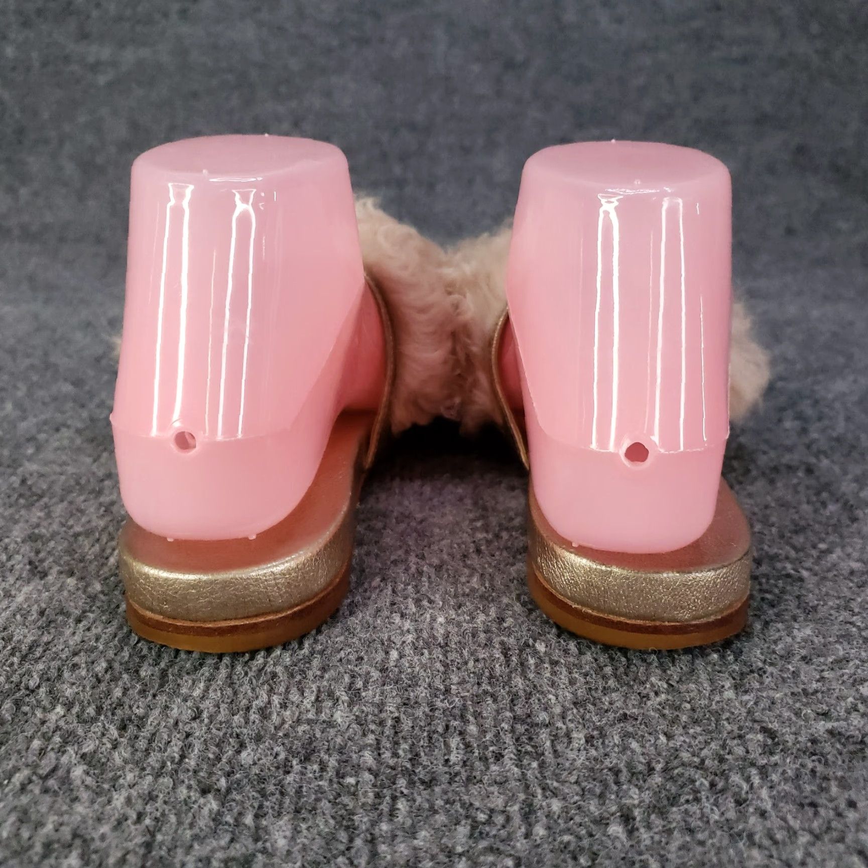 Loeffler Randall Loeffler Randall Slide Sandal Size 6.5 Pink Gold Shearling Flat Womens Size US 7 / IT 37 - 6 Thumbnail