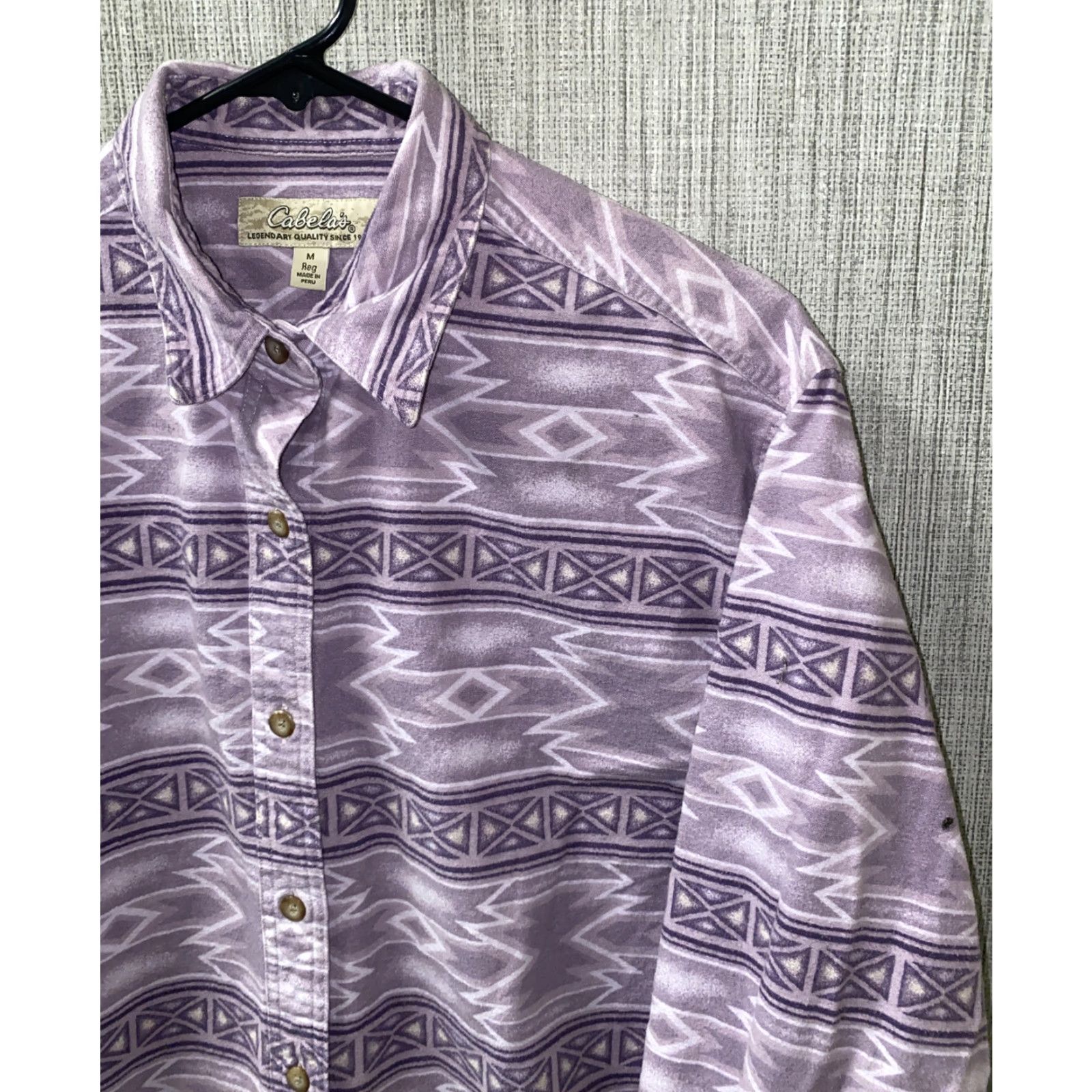 Vintage Cabela’s Shirt Women Purple Geometric Long Sleeve Button Front Size M Regular Size M / US 6-8 / IT 42-44 - 2 Thumbnail