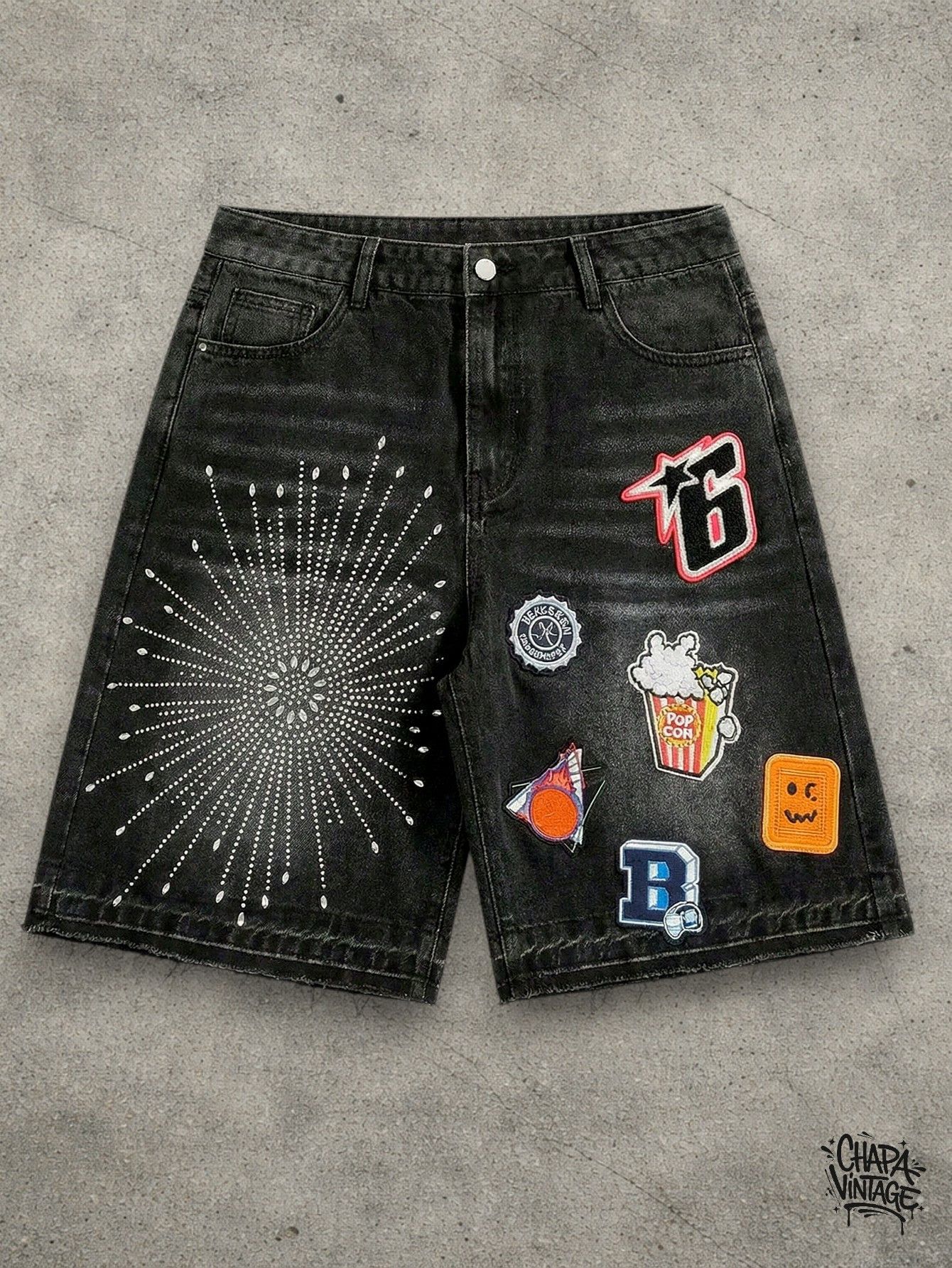 Vintage Washed gray shorts Size US 32 / EU 48 - 1 Thumbnail