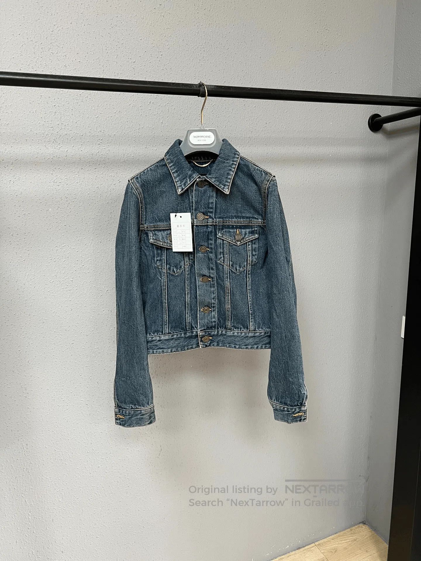Saint Laurent Paris SLP Studded Denim Jacket. Size XS / US 0-2 / IT 36-38 - 1 Thumbnail
