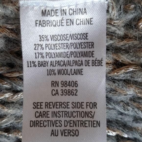 Theory Theory Davini Zebra Sweater Sz S Gray Gold Alpaca Wool Marle Size S / US 4 / IT 40 - 12 Thumbnail