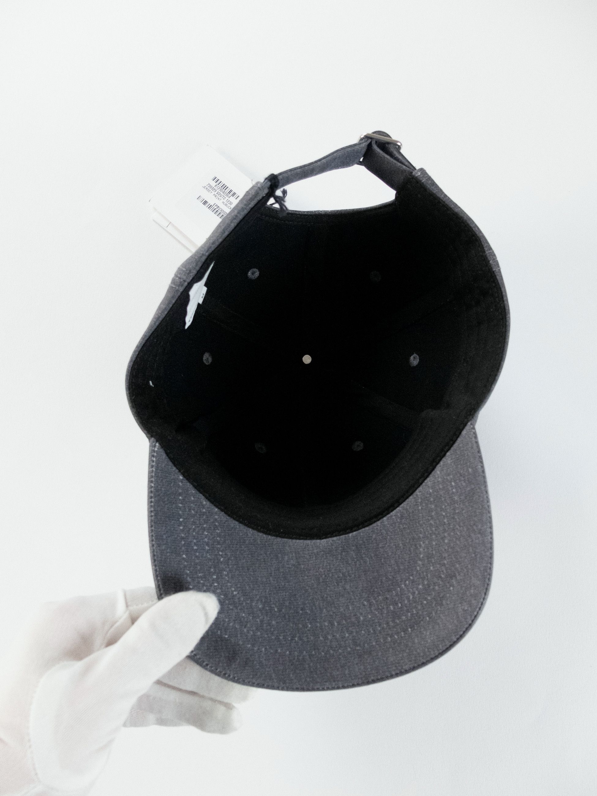 Bottega Veneta BOTTEGA VENETA gray jersey print nubuck leather baseball cap Size ONE SIZE - 8 Thumbnail