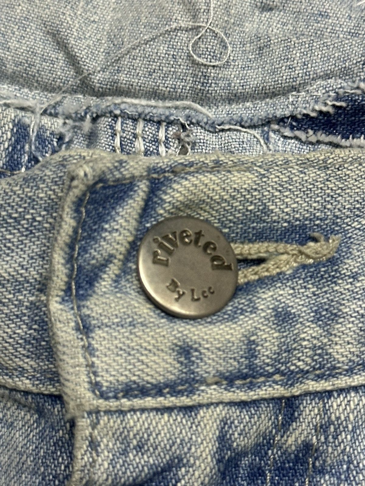Lee Riveted Lee Baggy Loose Distressed Jeans With Faded Wash Size US 32 / EU 48 - 8 Thumbnail