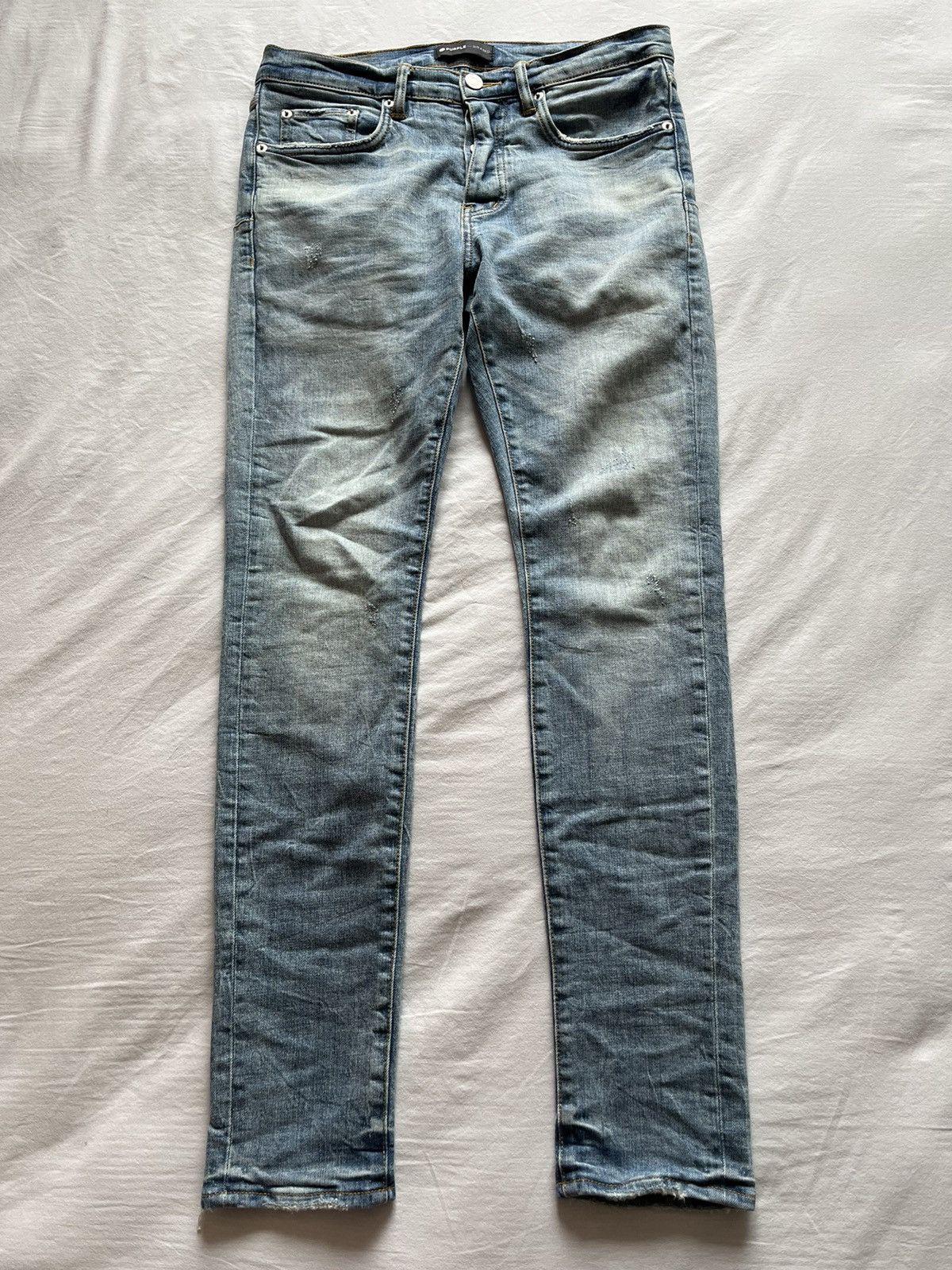 image of Purple Brand Skinny Jeans in Light Blue, Men's (Size 30)